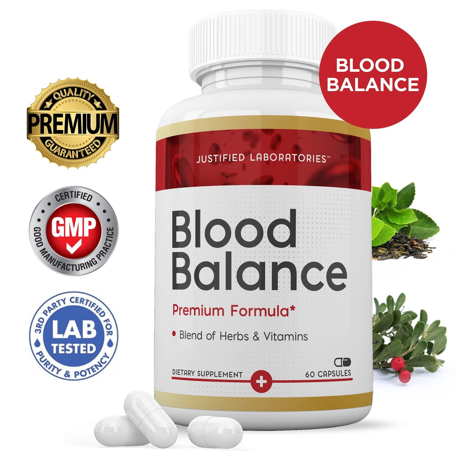 (3 Pack) Blood Balance Advanced Formula 688MG Supplement Pills 180 Capsules - dailyvitalstore