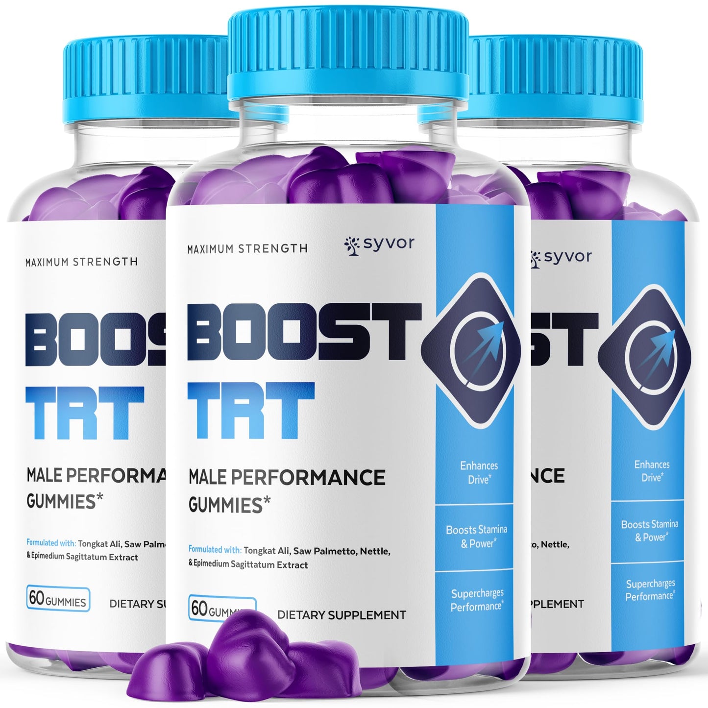 (3 Pack) Boost TRT Gummies for Men, Official Boost TRT Male Performance Gummys with Natural Ingredients, Advanced BoostTRT Men's Gummy Supplement with Maximum Strength Premium Vitamins (180 Gummies) - dailyvitalstore