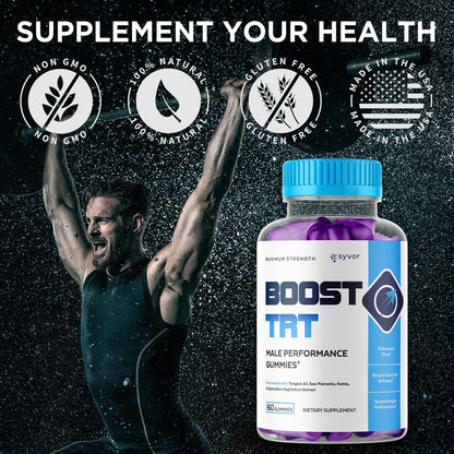 (3 Pack) Boost TRT Gummies for Men, Official Boost TRT Male Performance Gummys with Natural Ingredients, Advanced BoostTRT Men's Gummy Supplement with Maximum Strength Premium Vitamins (180 Gummies) - dailyvitalstore