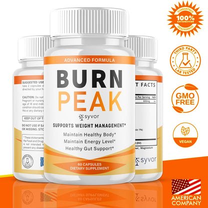 (3 Pack) Burn Peak Capsules, Official Burnpeak Pink Salt Pills with All Natural Ingredients, Advanced BurnPeak Health Supplement with Premium Vitamins for Active Lifestyle Support (180 Capsules) - dailyvitalstore