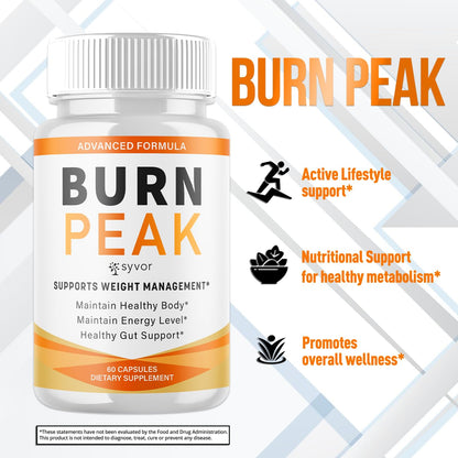 (3 Pack) Burn Peak Capsules, Official Burnpeak Pink Salt Pills with All Natural Ingredients, Advanced BurnPeak Health Supplement with Premium Vitamins for Active Lifestyle Support (180 Capsules) - dailyvitalstore