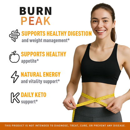 (3 Pack) Burn Peak Capsules - Official BurnPeak Weight Pills Advanced Premium Support, All Natural Burn Peak Pink Salt Trick Supplement for Overall Health & Wellness Reviews, 180 Capsules for 3 Months - dailyvitalstore