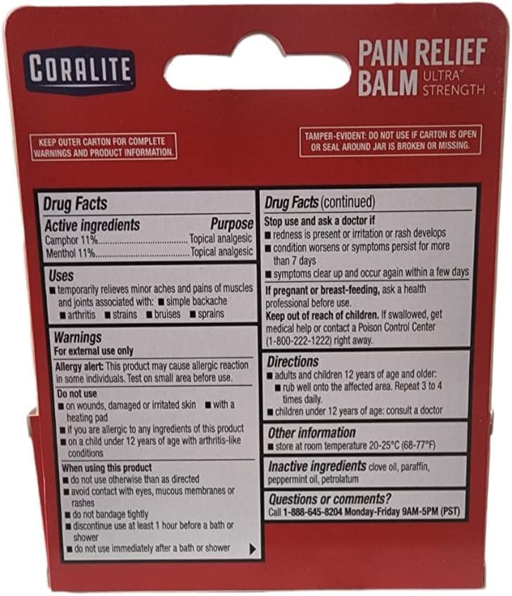 [3-Pack] Coralite Ultra Strength Pain Relief Balm by Coralite - dailyvitalstore