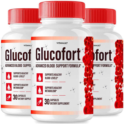 (3 Pack) Glucofort, Max Advanced Blood Support Formula Capsules - dailyvitalstore