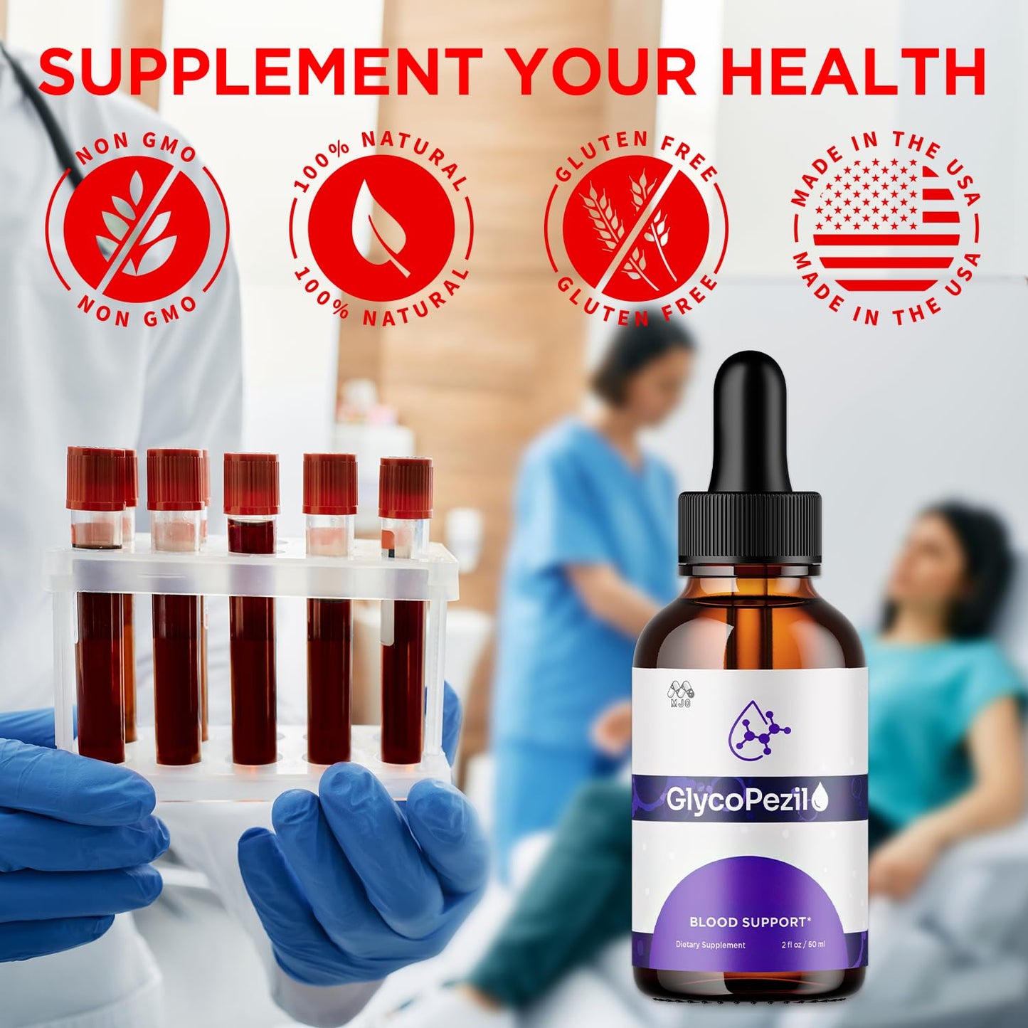 (3 Pack) Glycopezil Drops, Official Glycopezil Blood Health Support Drops with All Natural Ingredients, Advanced Health & Wellness Support Formula with Premium Vitamins for Women & Men (90 Servings) - dailyvitalstore