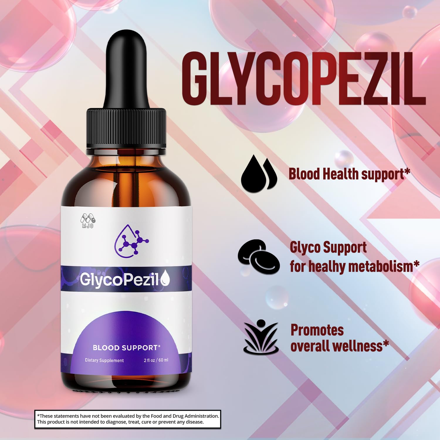 (3 Pack) Glycopezil Drops, Official Glycopezil Blood Health Support Drops with All Natural Ingredients, Advanced Health & Wellness Support Formula with Premium Vitamins for Women & Men (90 Servings) - dailyvitalstore
