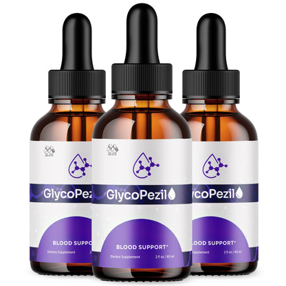 (3 Pack) Glycopezil Drops, Official Glycopezil Blood Health Support Drops with All Natural Ingredients, Advanced Health & Wellness Support Formula with Premium Vitamins for Women & Men (90 Servings) - dailyvitalstore