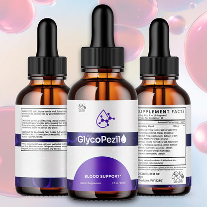 (3 Pack) Glycopezil Drops, Official Glycopezil Blood Health Support Drops with All Natural Ingredients, Advanced Health & Wellness Support Formula with Premium Vitamins for Women & Men (90 Servings) - dailyvitalstore