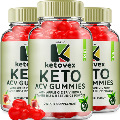 (3 Pack) Ketovex Keto BHB Gummies Advanced Formula, Ketovex BHB Weight Management ACV Gummies Reviews, Ketovex ACV Keto Vex BHB Gummy Gomitas Ketosis, Ketovex Gummies, B12 (180 Gummies) - dailyvitalstore