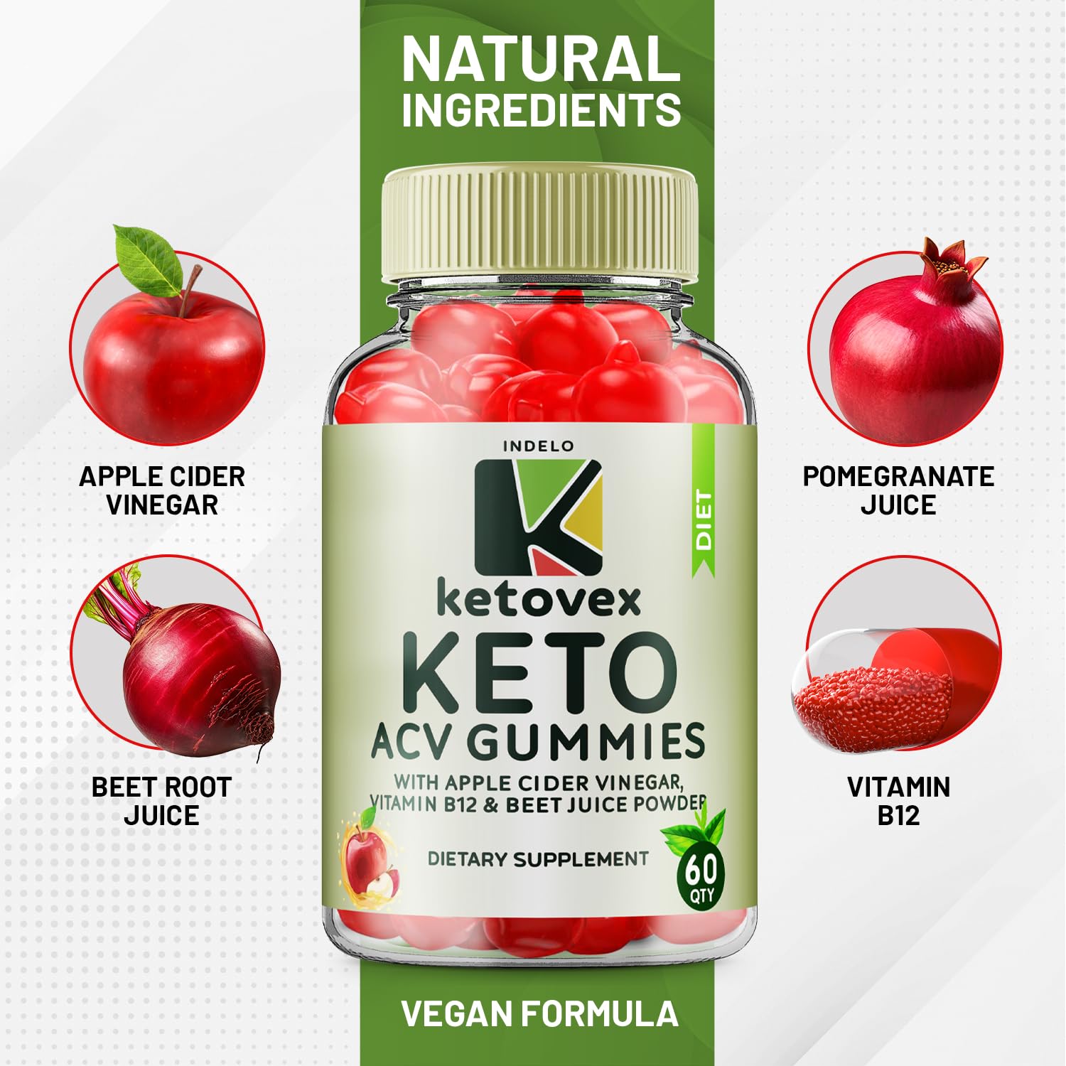 (3 Pack) Ketovex Keto BHB Gummies Advanced Formula, Ketovex BHB Weight Management ACV Gummies Reviews, Ketovex ACV Keto Vex BHB Gummy Gomitas Ketosis, Ketovex Gummies, B12 (180 Gummies) - dailyvitalstore