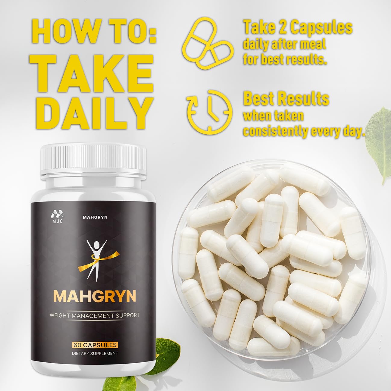 (3 Pack) Mahgryn Capsules, Official Mahgryn Pills with All Natural Ingredients, Advanced Overall Health and Wellness Vitamin Supplement Formula for Maximum Strength Multivitamin Support (180 Capsules) - dailyvitalstore