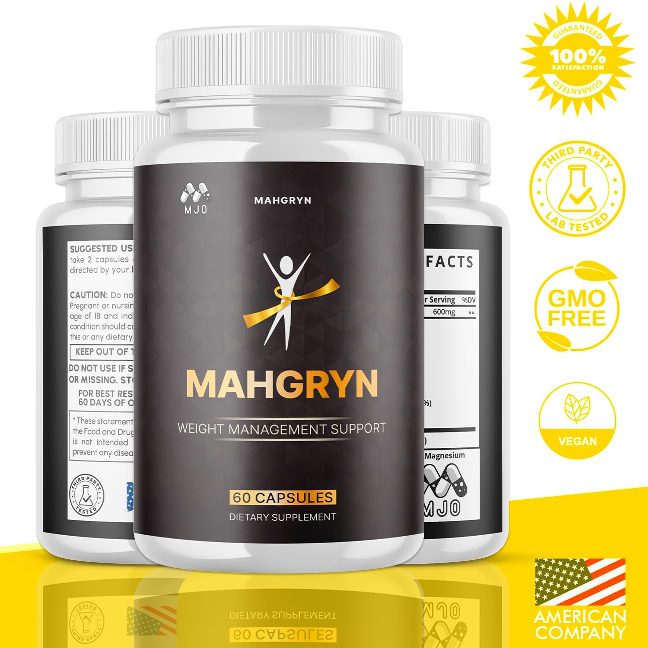 (3 Pack) Mahgryn Capsules, Official Mahgryn Pills with All Natural Ingredients, Advanced Overall Health and Wellness Vitamin Supplement Formula for Maximum Strength Multivitamin Support (180 Capsules) - dailyvitalstore