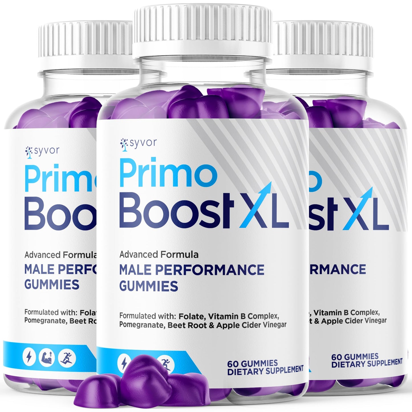 (3 Pack) Primo Boost XL Gummies, Official Primo Boost XL Gummys with All Natural Ingredients, Advanced PrimoBoost Health & Wellness Formula with Max Strength Active Lifestyle Vitamins (180 Gummies) - dailyvitalstore