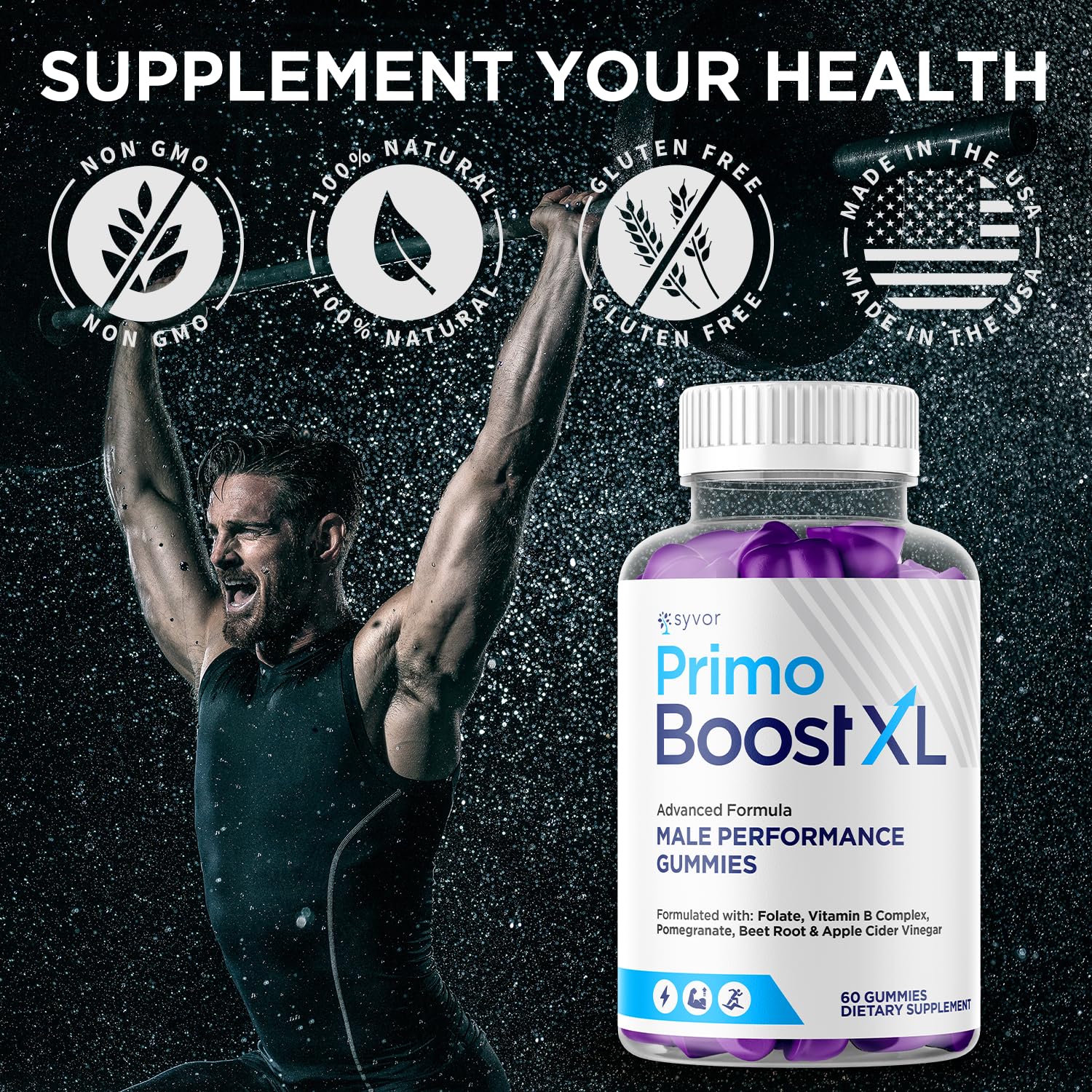 (3 Pack) Primo Boost XL Gummies, Official Primo Boost XL Gummys with All Natural Ingredients, Advanced PrimoBoost Health & Wellness Formula with Max Strength Active Lifestyle Vitamins (180 Gummies) - dailyvitalstore