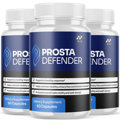 (3 Pack) Prosta Defender Capsules, Official Prostadefender Pills with All Natural Ingredients, Advanced Overall Health and Wellness Supplement, Natural Maximum Strength Vitamin Formula (180 Capsules) - dailyvitalstore