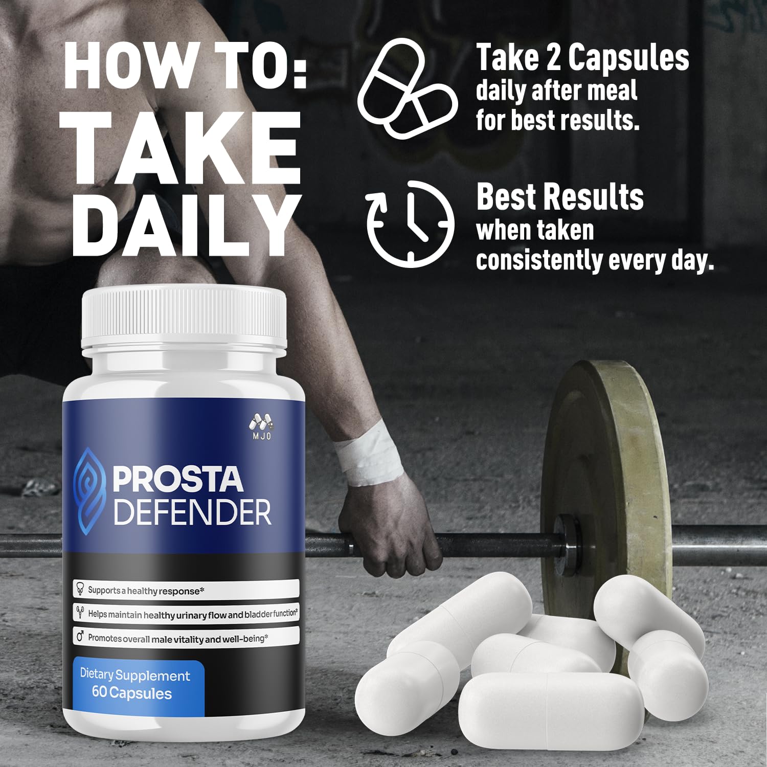 (3 Pack) Prosta Defender Capsules, Official Prostadefender Pills with All Natural Ingredients, Advanced Overall Health and Wellness Supplement, Natural Maximum Strength Vitamin Formula (180 Capsules) - dailyvitalstore