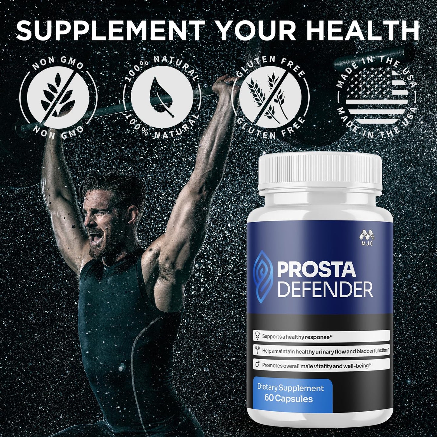 (3 Pack) Prosta Defender Capsules, Official Prostadefender Pills with All Natural Ingredients, Advanced Overall Health and Wellness Supplement, Natural Maximum Strength Vitamin Formula (180 Capsules) - dailyvitalstore