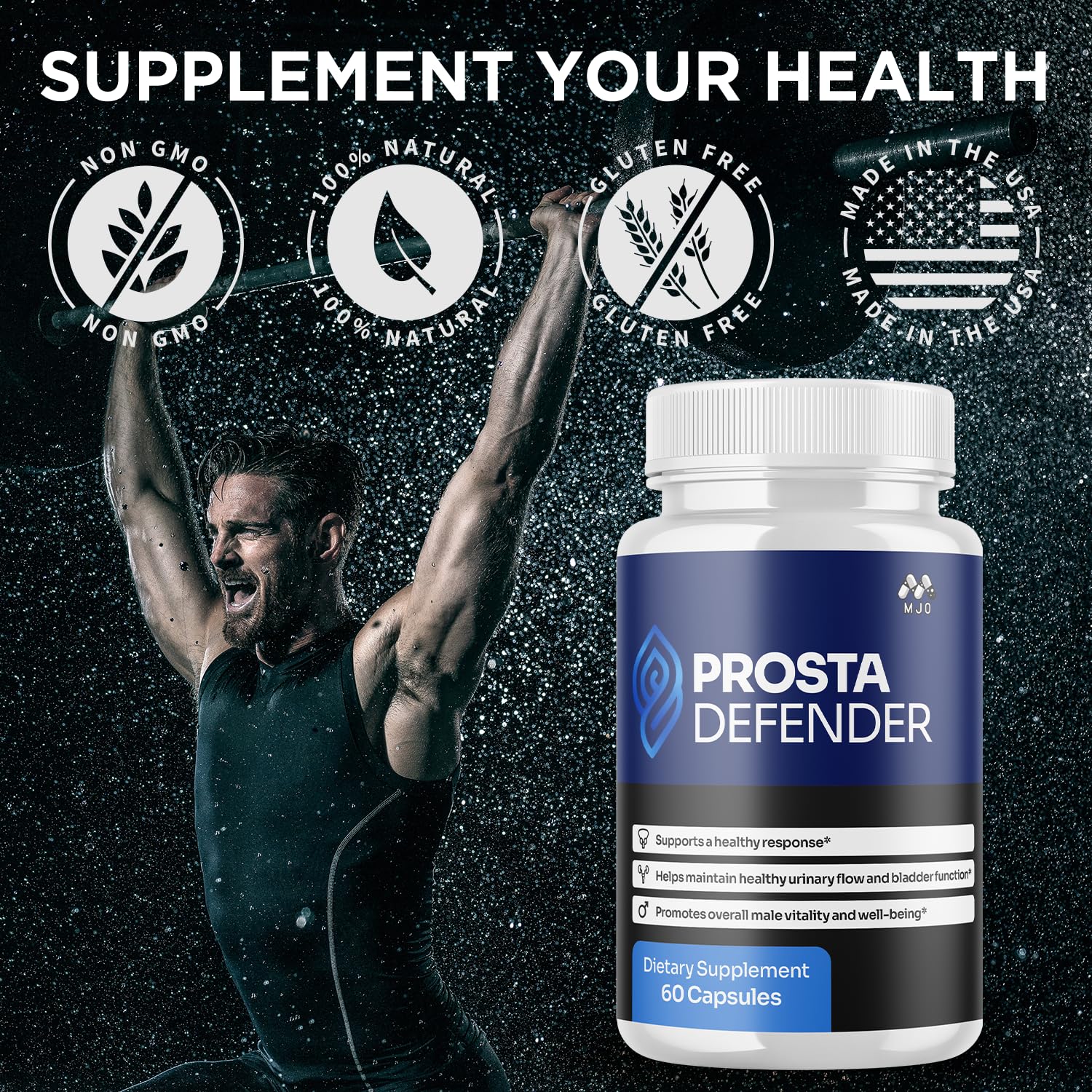 (3 Pack) Prosta Defender Capsules, Official Prostadefender Pills with All Natural Ingredients, Advanced Overall Health and Wellness Supplement, Natural Maximum Strength Vitamin Formula (180 Capsules) - dailyvitalstore