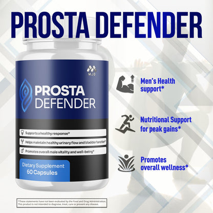 (3 Pack) Prosta Defender Capsules, Official Prostadefender Pills with All Natural Ingredients, Advanced Overall Health and Wellness Supplement, Natural Maximum Strength Vitamin Formula (180 Capsules) - dailyvitalstore