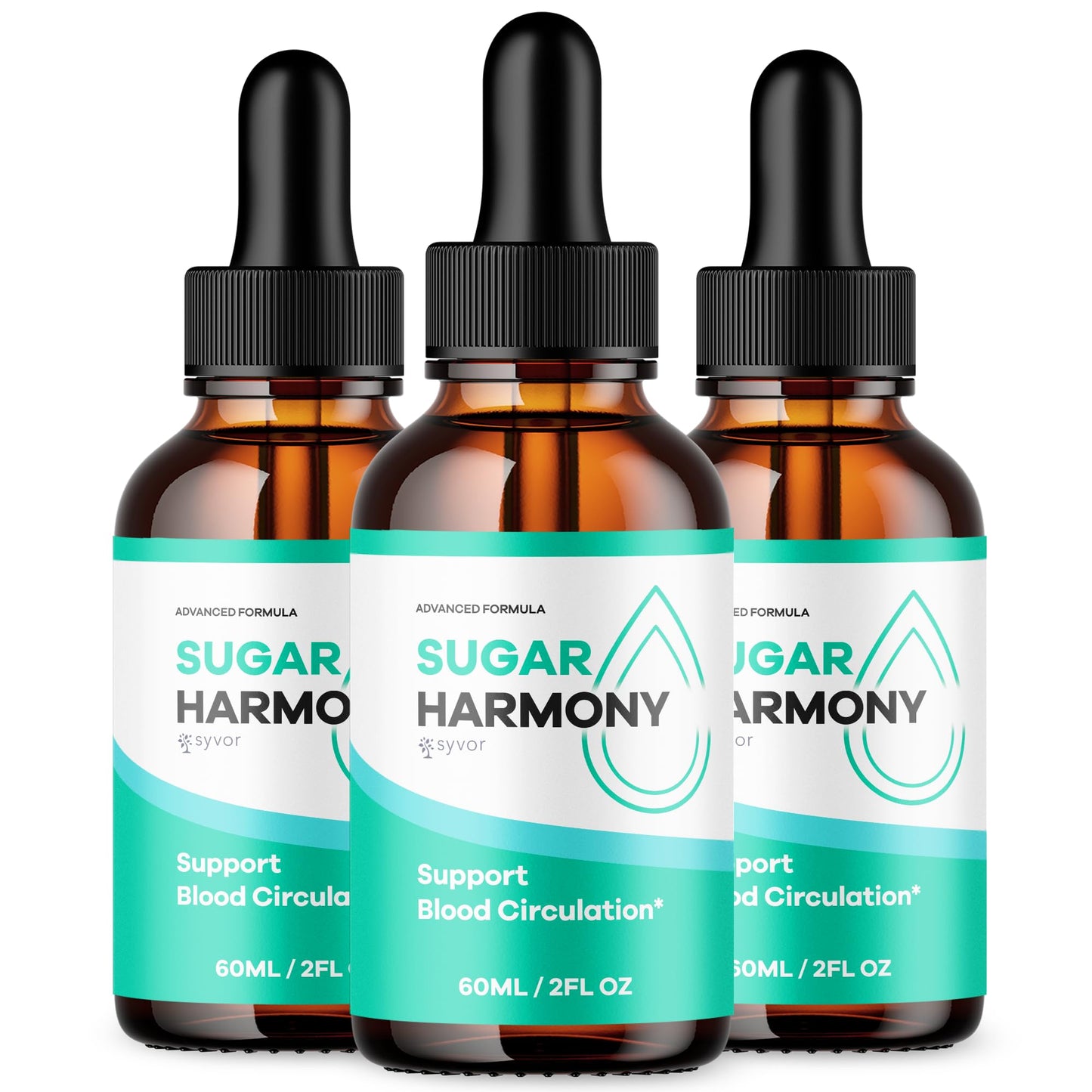 (3 Pack) Sugar Harmony Drops, Official SugarHarmony Liquid Drops with All Natural Ingredients, Advanced Formula Support Supplement with Maximum Strength Premium Vitamins for Women & Men (90 Servings) - dailyvitalstore