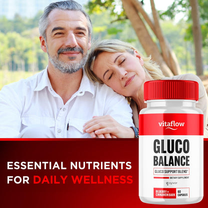 (3 Pack) Vitaflow Balance Support Supplement Capsules, Official VitaFlow Support Supplements Pills with All Natural Premium Ingredients, Vita Flow Advanced Glyco Balance for Men & Women (180 Capsules) - dailyvitalstore