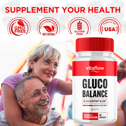 (3 Pack) Vitaflow Balance Support Supplement Capsules, Official VitaFlow Support Supplements Pills with All Natural Premium Ingredients, Vita Flow Advanced Glyco Balance for Men & Women (180 Capsules) - dailyvitalstore