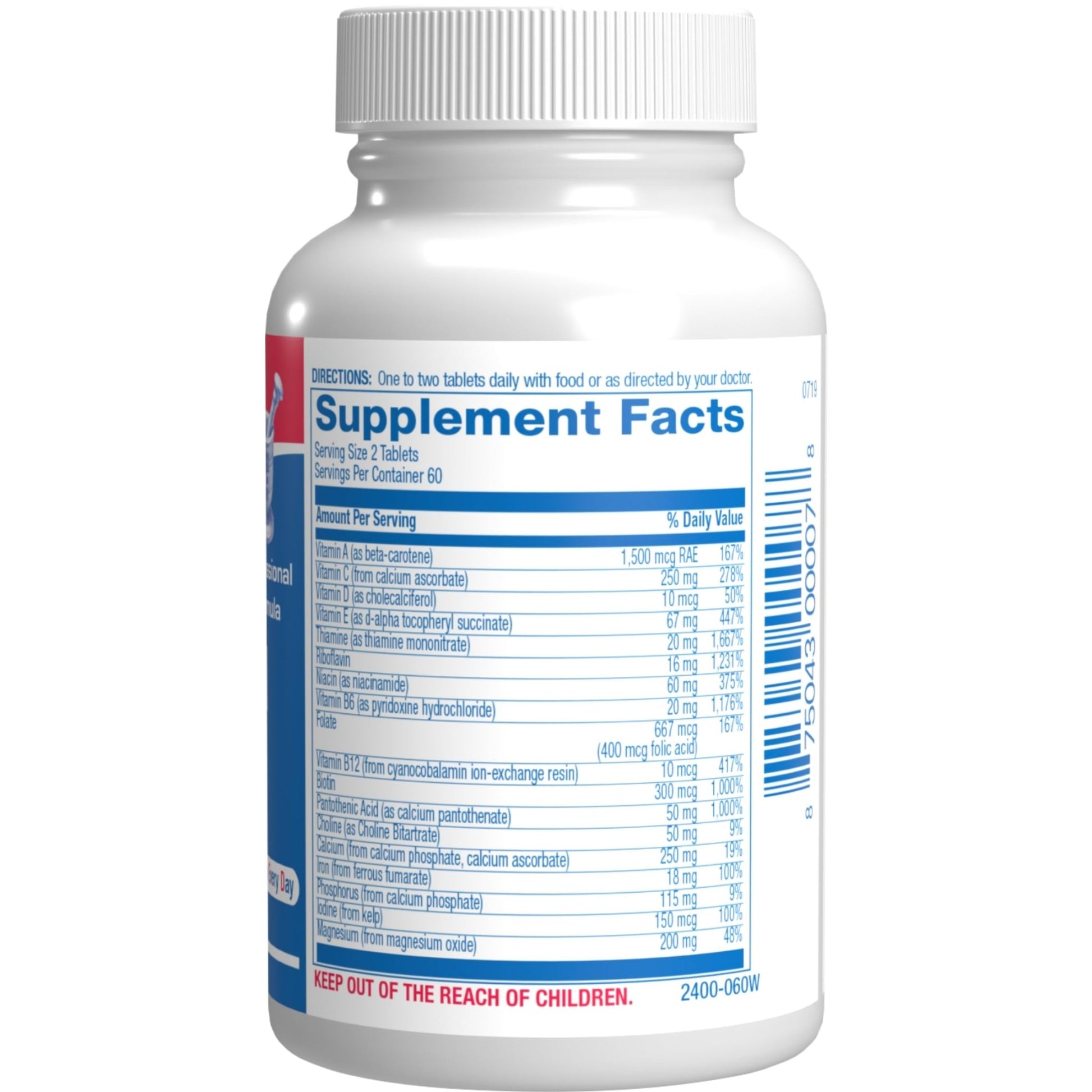 30-In-1 Adult Multivitamin with Iron - Antioxidant Rich Over 50 Multivitamin for Women and Men with Vitamins A C D E B Complex Zinc Magnesium Myo Inositol Citrus Bioflavonoids & More - 1 Month Supply - dailyvitalstore