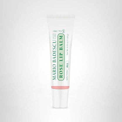 Mario Badescu Moisturizing Rose Lip Balm for Dry Cracked Lips, Infused with Coconut Oil and Shea Butter