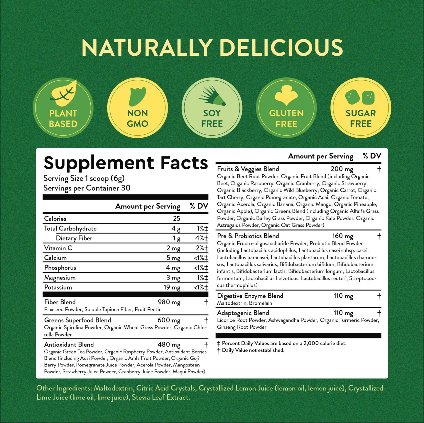360 Nutrition Blends with Benefits Super Greens Powder w/Probiotics, Digestive Enzymes, Sugar & Gluten Free, Plant Based Superfood Drink Mix for Gut Health, Bloating, Immunity, Overall Health, 6.35 oz - dailyvitalstore