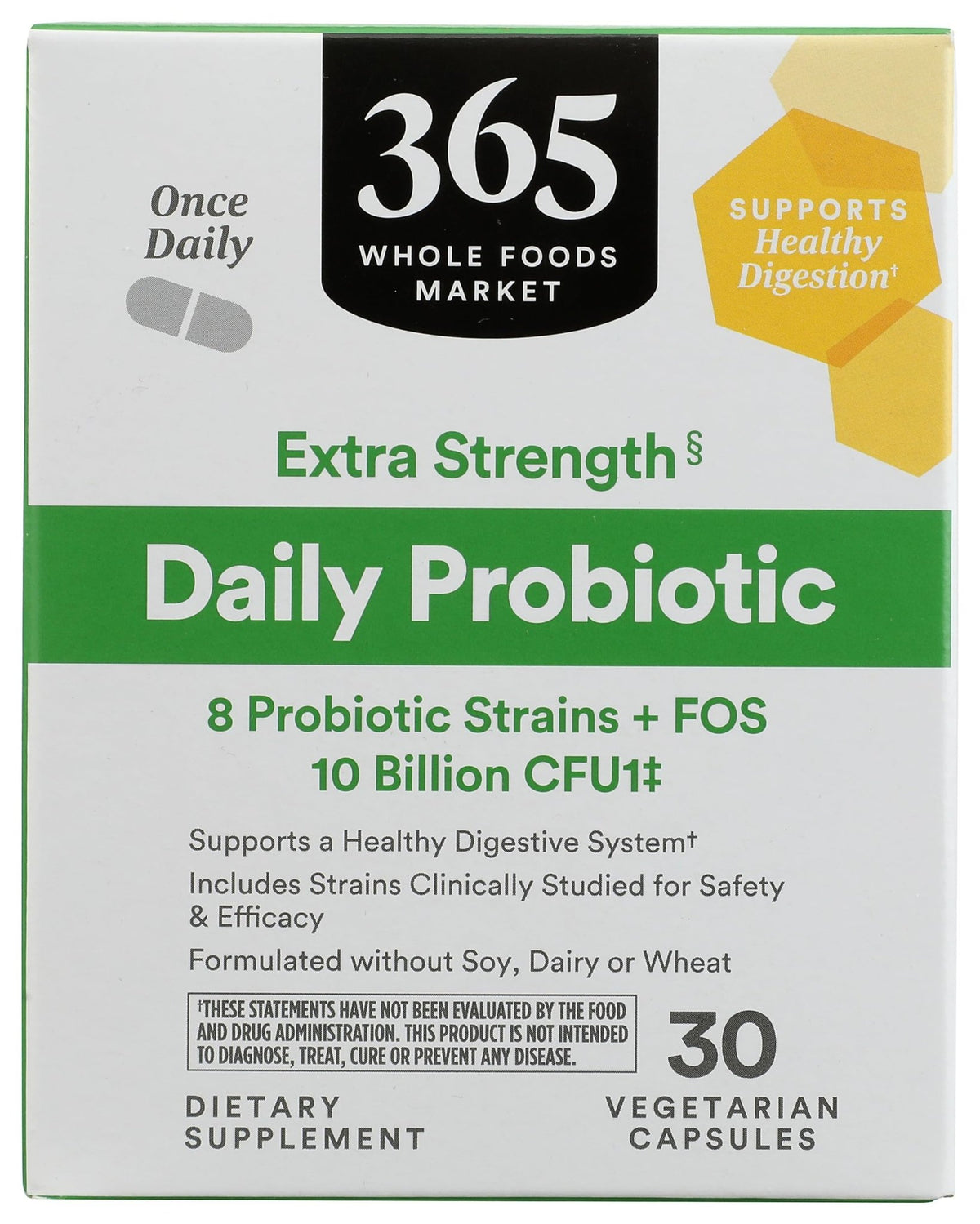 365 by Whole Foods Market, Extra Strength Daily Probiotic 10 billion CFU, 30 ct - dailyvitalstore
