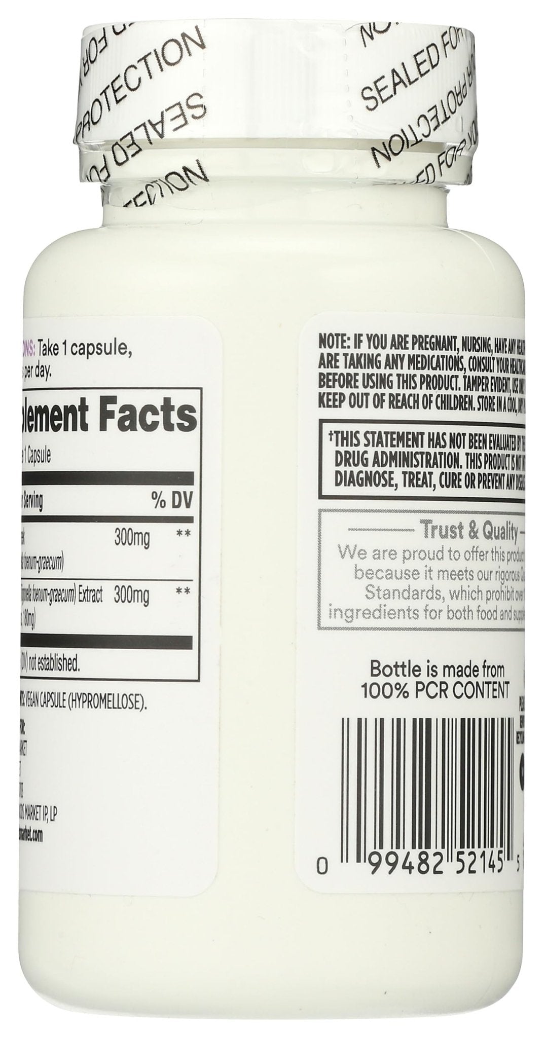 365 by Whole Foods Market, Fenugreek Standardized + Full Spectrum Blend, Lactation Support, Vegan Capsules, 60 Count - dailyvitalstore