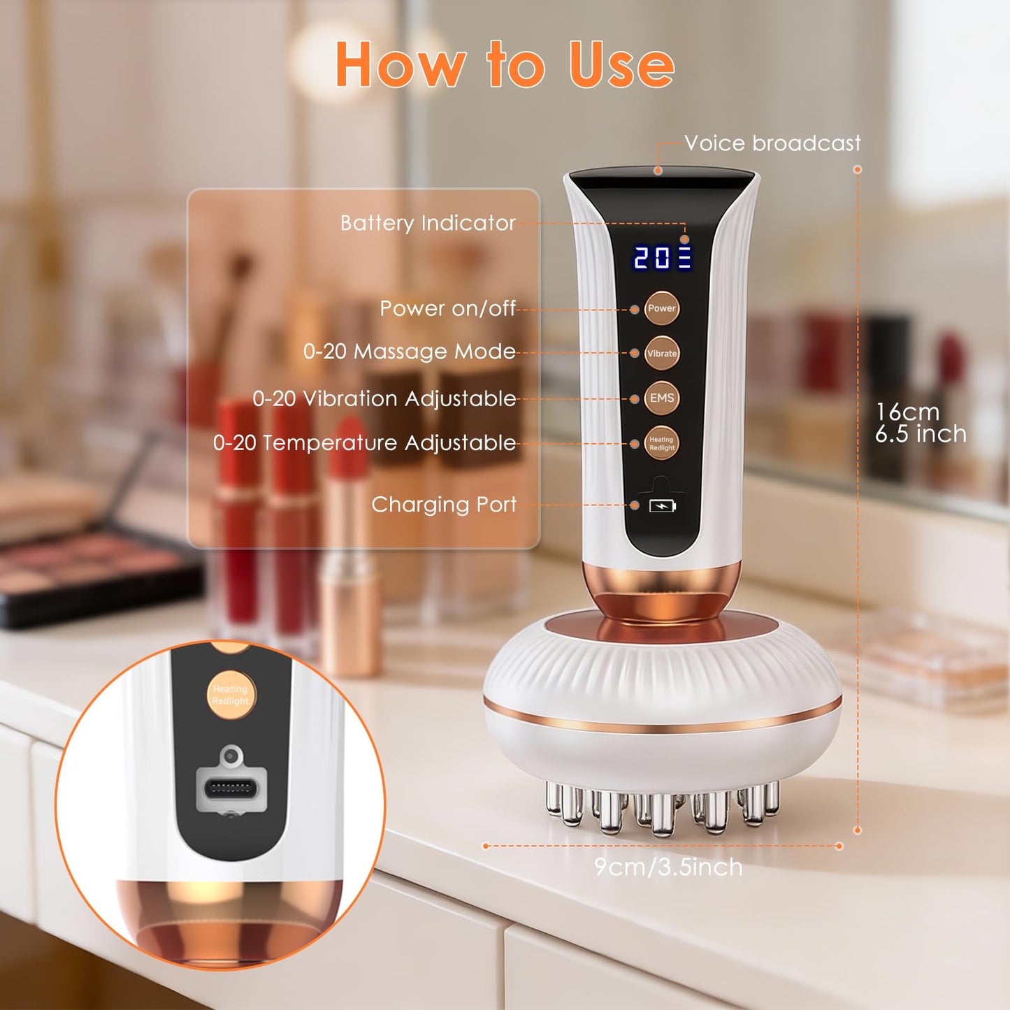 4-in-1 Body Sculpting Machine - Lymphatic Drainage Massager - Anit Cellulite Massage Tool Help Reduce Stretch Marks & Cellulite & Fat, Pain Relife Devices for Body (Belly, Legs, Arms, Butt, Low Back) - dailyvitalstore