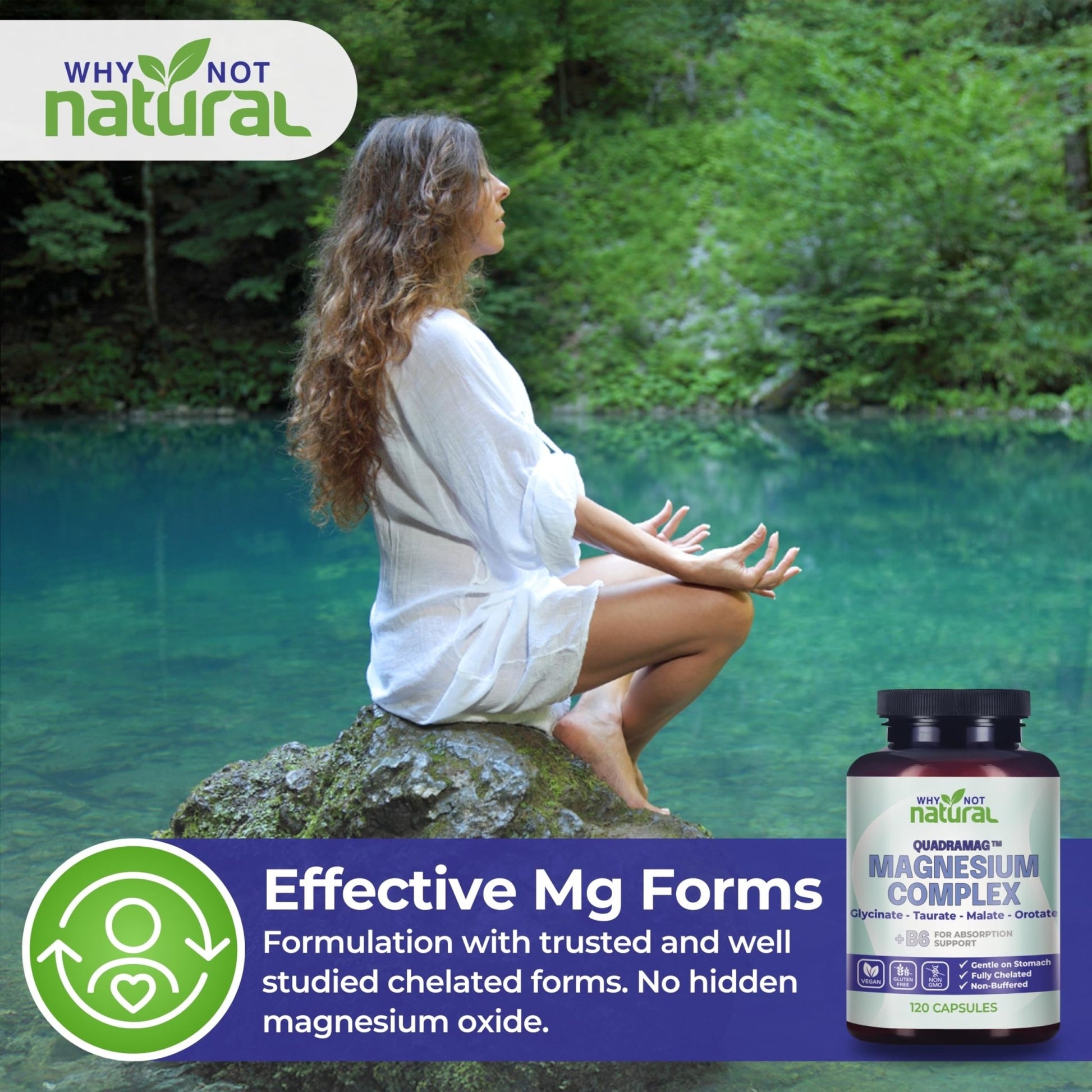 4-in-1 Magnesium Complex Supplement - Glycinate, Taurate, Malate, Orotate Blend - 300 mg per Serving, 120 Capsules - dailyvitalstore