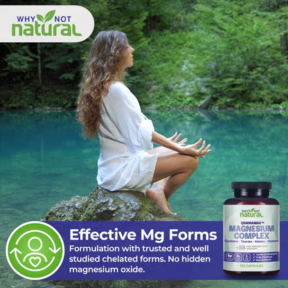 4-in-1 Magnesium Complex Supplement - Glycinate, Taurate, Malate, Orotate Blend - 300 mg per Serving, 120 Capsules - dailyvitalstore