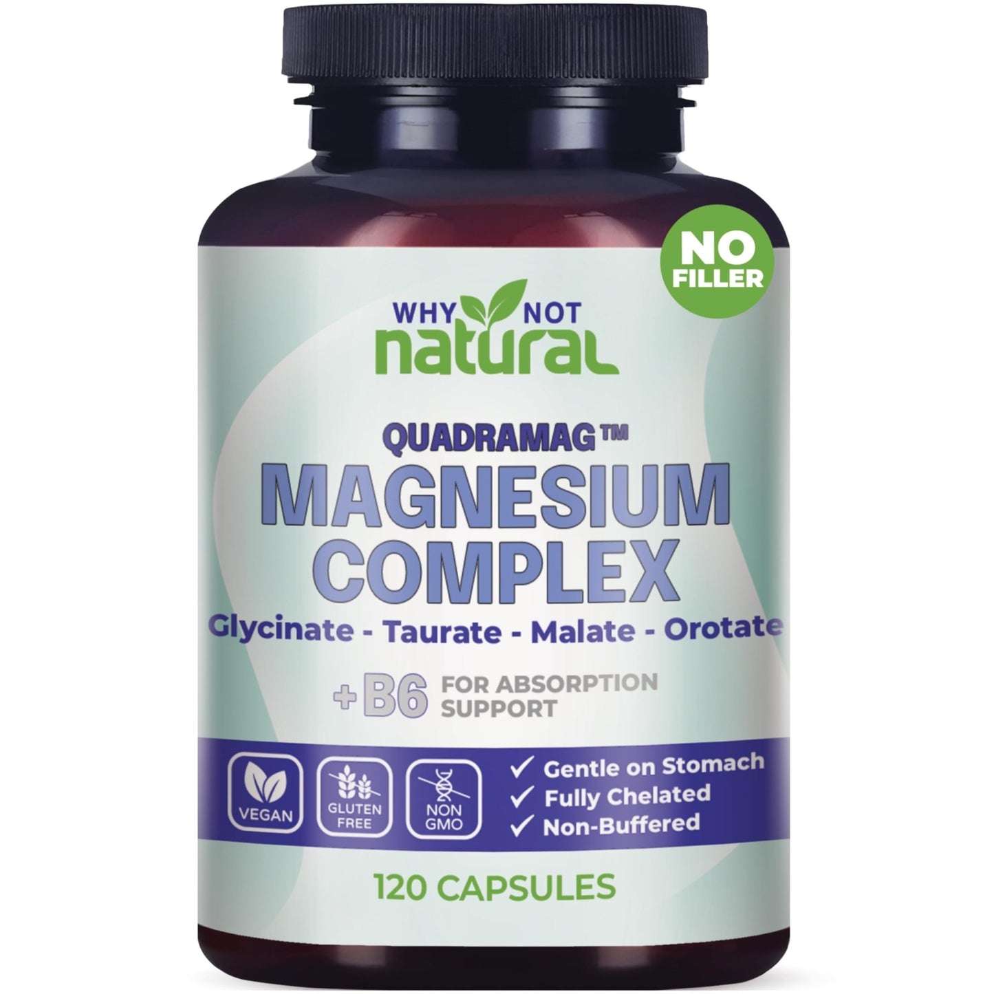 4-in-1 Magnesium Complex Supplement - Glycinate, Taurate, Malate, Orotate Blend - 300 mg per Serving, 120 Capsules - dailyvitalstore