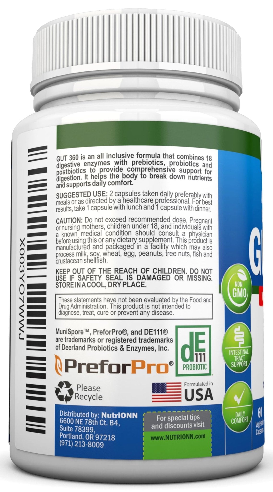 4-in-1 Probiotics, Prebiotics & Postbiotics with 18 Digestive Enzymes for Women & Men - Complete Gut & Digestive Support Supplement - dailyvitalstore