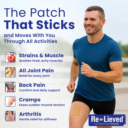 4% Lidocaine Maximum Strength Pain Relief Kinesiology Tape - Relieves Back, Joints and Muscle Pains - Superior Sticking, Aluminum-Free Water Resistant, and USA Made - 2" x 10" Strips - dailyvitalstore