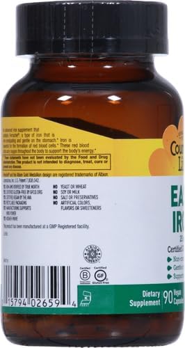 Country Life Easy Iron 25 mg with Ferrochel, 90 Capsules