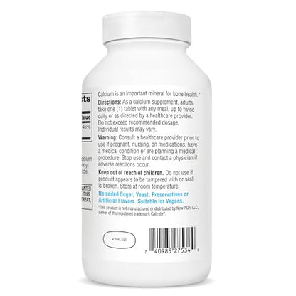 21st Century Calcium 600 mg Supplement (400 Tablets), Vegan-Friendly Bone Strength Calcium Supplement, Non-GMO & Gluten-Free Calcium Carbonate,