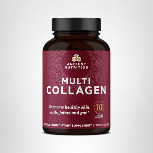 Ancient Nutrition Collagen Peptides Pills, Hydrolyzed Multi Collagen Supplement, Types I, II, II, V & X, Supports Healthy Skin and Nails