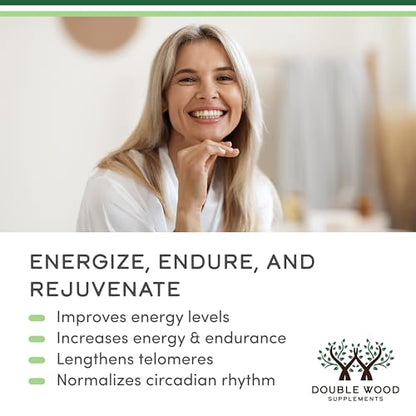 Double Wood Supplements NAD+ Anti Aging & Cell Regeneration | 500mg of 95% Pure NAD Plus Per Serving, 30 Day Supply | Similar to Nicotinamide Riboside