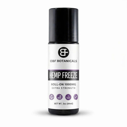 OBF Botanicals Hemp Roll On 3 Oz Instant Effect Topical Pain Relief Hemp Extract and Menthol Concentrated Roll On for Aching Muscles, Joint Relief, Ligaments - 1000mg OBF BotanicalsBuy Supplements Australia