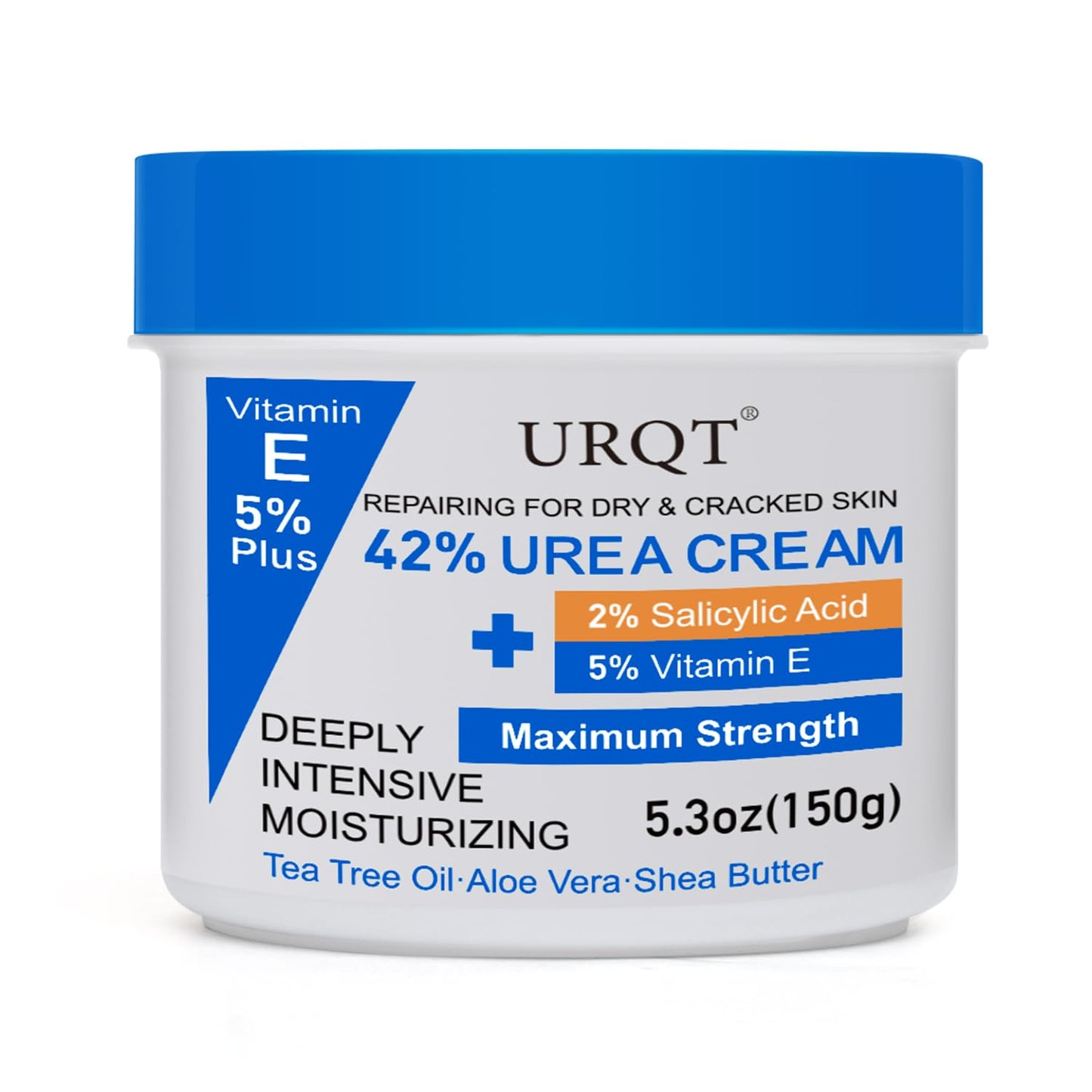 42% Urea Cream for Dry & Cracked Skin - Foot & Hand Cream with 2% Salicylic Acid, 5% Vitamin E, Tea Tree Oil, Aloe Vera, Shea Butter - Moisturizer & Skin Repair Cream for Feet Maximum Strength - dailyvitalstore