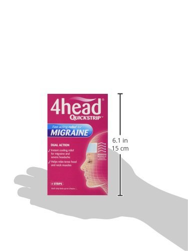 4Head Quickstrip Headache and Migraine Relief Strips - Pack of 4 - dailyvitalstore