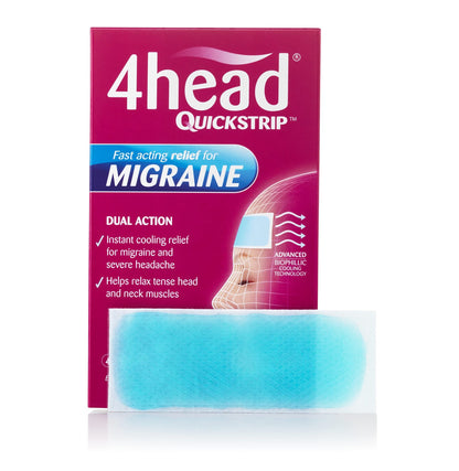 4Head Quickstrip Headache and Migraine Relief Strips - Pack of 4 - dailyvitalstore