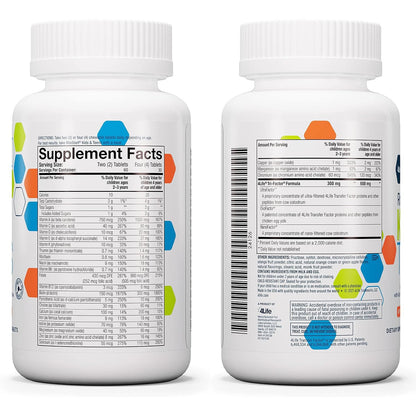4Life RiteStart Kids and Teens- Apple, Orange Flavors, 22 Essential Vitamins, Minerals, Immune System and Brain Support Ages 2+ - 120 Chewable Tablets - dailyvitalstore