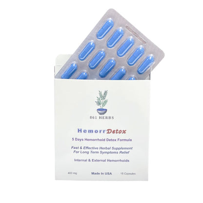 '-5-Day 15 Capsules, Fast & Long-Term Relief, Natual Herbs Formula Remedy, Address Root Causes of Hemorrhoids. - dailyvitalstore