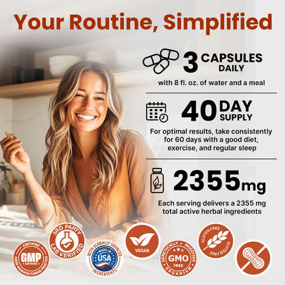 5-in-1 Ceylon Cinnamon Capsules 2355mg - Apple Cider Vinegar Capsules with Turmeric, Panax Ginseng & Bioperine - Cinnamon Supplements for Women & Men - dailyvitalstore