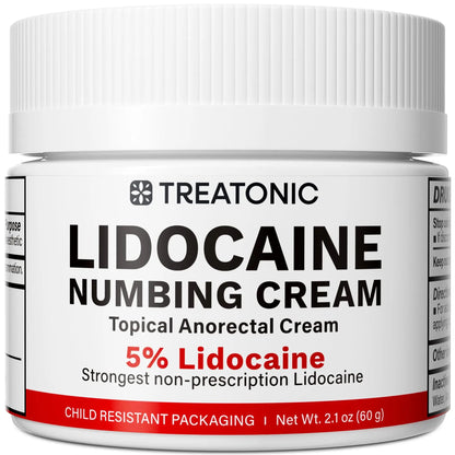 5% Lidocaine Topical Numbing Cream: Maximum Strength Topical Anesthetic Numb Cream for Pain Relief, Itching, Burning, Soreness, Hemorrhoid - Fast Acting & Long Lasting Numbing Formulation - 2.1 oz - dailyvitalstore