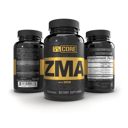 5% Nutrition Core ZMA (with Boron) | Promotes Recovery by Restoring Levels of Zinc, Magnesium & Vitamin B-6 (90 Capsules) - dailyvitalstore